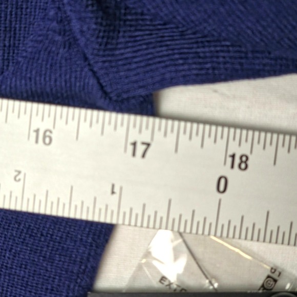 Jones New York Sweater Womens XS Navy‎ Open Front Pockets Cardigan Long Sleeve - Picture 6 of 9